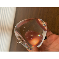 STUNNING VTG STEUBEN Life Size Crystal Apple Paperweight SIGNED 3.75"H