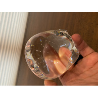 STUNNING VTG STEUBEN Life Size Crystal Apple Paperweight SIGNED 3.75"H