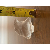 GORGEOUS SmallLALIQUE Crystal Frosted Clear Fish Paperweight 2"L FRANCE
