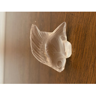 GORGEOUS SmallLALIQUE Crystal Frosted Clear Fish Paperweight 2"L FRANCE