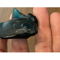 GORGEOUS Small LALIQUE Crystal Turquoise Fish Paperweight 2"L FRANCE