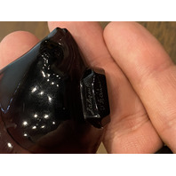 GORGEOUS Small LALIQUE Crystal Dark Purple Fish Paperweight 2"L FRANCE, SIGNED