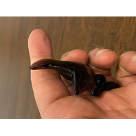 GORGEOUS Small LALIQUE Crystal Dark Purple Fish Paperweight 2"L FRANCE, SIGNED