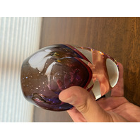 BEAUTIFUL VTG MURANO FLAVIO POLI Multicolored Sommerso Faceted Vase 5.5"H ITALY