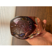 BEAUTIFUL VTG MURANO FLAVIO POLI Multicolored Sommerso Faceted Vase 5.5"H ITALY