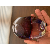BEAUTIFUL VTG MURANO FLAVIO POLI Multicolored Sommerso Faceted Vase 5.5"H ITALY