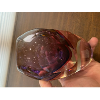 BEAUTIFUL VTG MURANO FLAVIO POLI Multicolored Sommerso Faceted Vase 5.5"H ITALY