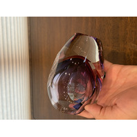 BEAUTIFUL VTG MURANO FLAVIO POLI Multicolored Sommerso Faceted Vase 5.5"H ITALY