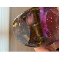 BEAUTIFUL VTG MURANO FLAVIO POLI Multicolored Sommerso Faceted Vase 5.5"H ITALY