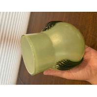 STUNNING ART NOUVEAU Kralik Green Tri Claw Art Glass Vase 4.75"H