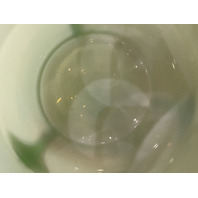 STUNNING ART NOUVEAU Kralik Green Tri Claw Art Glass Vase 4.75"H