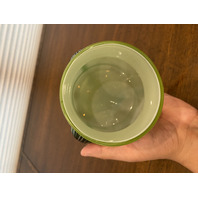 STUNNING ART NOUVEAU Kralik Green Tri Claw Art Glass Vase 4.75"H