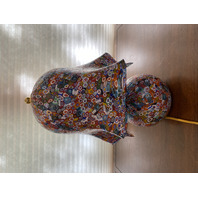 STUNNING VTG MURANO Multicolored MILLEFIORI Electric Table Lamp 13.5"H ITALY