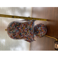 STUNNING VTG MURANO Multicolored MILLEFIORI Electric Table Lamp 13.5"H ITALY