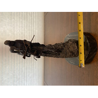 VTG HEAVY BRONZE FREDERIC REMINGTON MOUNTAIN MAN Sculpture SIGNED 11"H DAMAGED