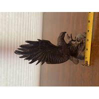 BEAUTIFUL VTG Bronze Flying Eagle Sculpture 8"H