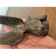BEAUTIFUL VTG Bronze Flying Eagle Sculpture 8"H