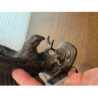 BEAUTIFUL VTG Bronze Flying Eagle Sculpture 8"H