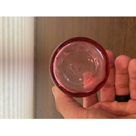 BEAUTIFUL SET(6) VTG Cranberry Inverted Thumbprint Glass Tumblers 3 7/8"H