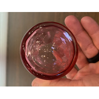 BEAUTIFUL SET(6) VTG Cranberry Inverted Thumbprint Glass Tumblers 3 7/8"H