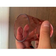 BEAUTIFUL SET(6) VTG Cranberry Inverted Thumbprint Glass Tumblers 3 7/8"H