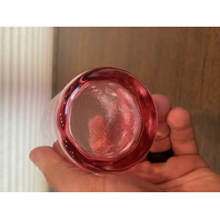 BEAUTIFUL SET(6) VTG Cranberry Inverted Thumbprint Glass Tumblers 3 7/8"H