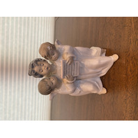 VTG LLADRO ANGELS GROUP Singing Trio Glossy Porcelain Figurine #4542 7"H SPAIN