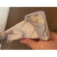 VTG LLADRO ANGEL WITH BABY Glossy Porcelain Figurine #4635 6.75"H SPAIN