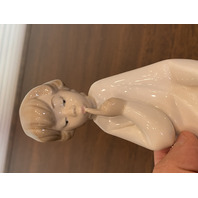 VTG LLADRO ANGEL WITH BABY Glossy Porcelain Figurine #4635 6.75"H SPAIN