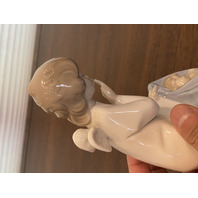 VTG LLADRO ANGEL WITH BABY Glossy Porcelain Figurine #4635 6.75"H SPAIN