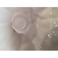 BEAUTIFUL VTG FENTON Dusty Rose Pink Overlay FLUTE & DOT Cased Glass Vase 5.25"H