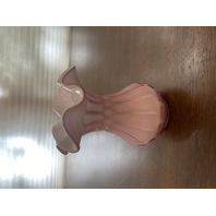 BEAUTIFUL VTG FENTON Dusty Rose Pink Overlay FLUTE & DOT Cased Glass Vase 5.25"H