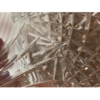 BEAUTIFUL VTG Crystal Diamond Pattern Decanter W/Stopper 11"H