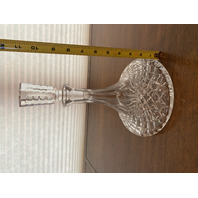 BEAUTIFUL VTG Crystal Diamond Pattern Decanter W/Stopper 11"H