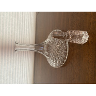 BEAUTIFUL VTG Crystal Diamond Pattern Decanter W/Stopper 11"H