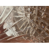 BEAUTIFUL VTG Crystal Diamond Pattern Decanter W/Stopper 11"H