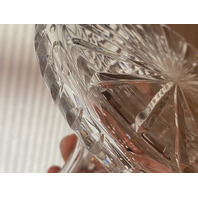 BEAUTIFUL VTG Crystal Diamond Pattern Decanter W/Stopper 11"H