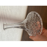 BEAUTIFUL VTG Crystal Diamond Pattern Decanter W/Stopper 11"H