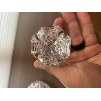 BEAUTIFUL VTG Crystal Diamond Pattern Decanter W/Stopper 11"H