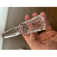 BEAUTIFUL VTG Crystal Diamond Pattern Decanter W/Stopper 11"H