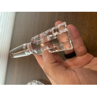 BEAUTIFUL VTG Crystal Diamond Pattern Decanter W/Stopper 11"H