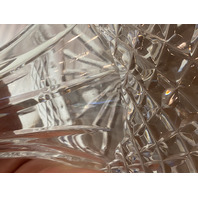 BEAUTIFUL VTG Crystal Diamond Pattern Decanter W/Stopper 11"H