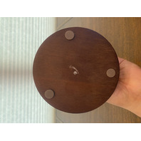 VINTAGE PUCCI Woman With Umbrella Art Sculpture/Figure W/Wood Base SIGNED 11.25"