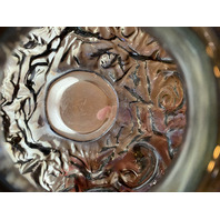 BEAUTIFUL VTG Imperial Glass LA BELLA ROSE Smoke Iridescent Glass Vase 6"H