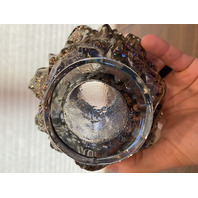 BEAUTIFUL VTG Imperial Glass LA BELLA ROSE Smoke Iridescent Glass Vase 6"H