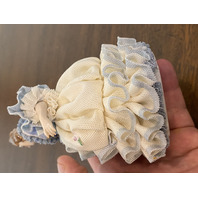 BEAUTIFUL VTG MZ IRELAND DRESDEN Laced Porcelain Elegant Lady Figurine 5.5"H