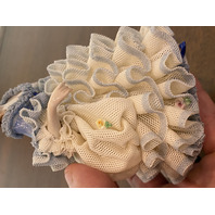 BEAUTIFUL VTG MZ IRELAND DRESDEN Laced Porcelain Elegant Lady Figurine 5.5"H