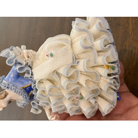 BEAUTIFUL VTG MZ IRELAND DRESDEN Laced Porcelain Elegant Lady Figurine 5.5"H