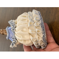 BEAUTIFUL VTG MZ IRELAND DRESDEN Laced Porcelain Elegant Lady Figurine 5.5"H