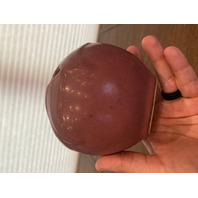 VTG VAN BRIGGLE Mulberry PHILODENDRON Leaf Art Pottery Rose Bowl Vase 4"H SIGNED